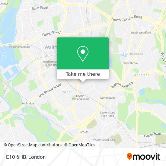 E10 6HB map