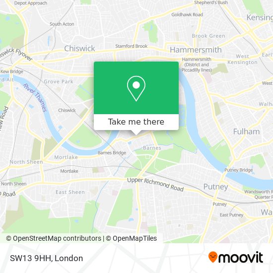 SW13 9HH map