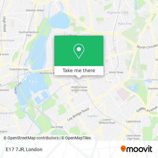 E17 7JR map