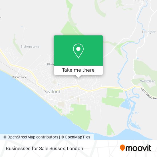 Businesses for Sale Sussex map