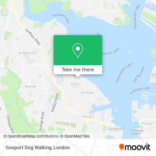 Gosport Dog Walking map