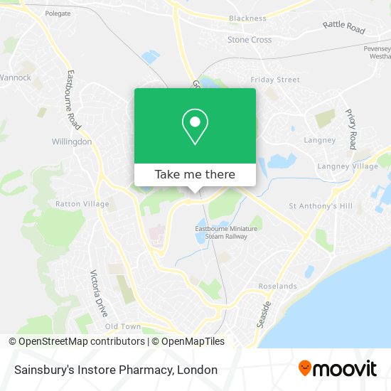 Sainsbury's Instore Pharmacy map