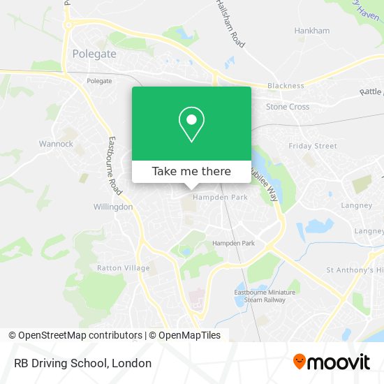 RB Driving School map