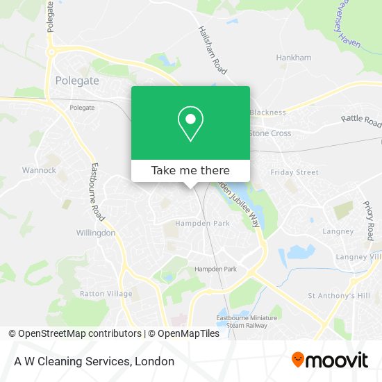 A W Cleaning Services map