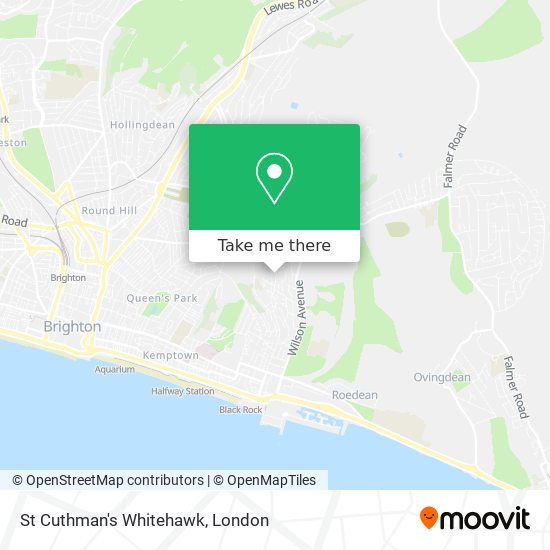 St Cuthman's Whitehawk map