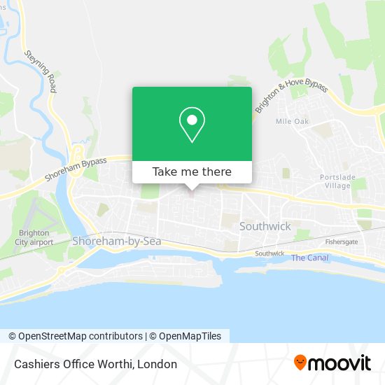 Cashiers Office Worthi map