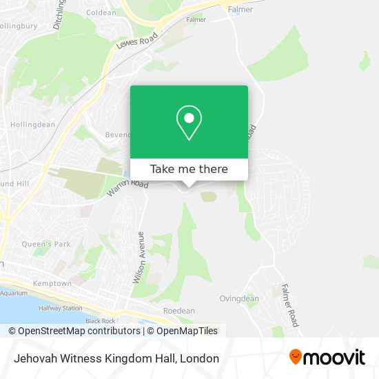 Jehovah Witness Kingdom Hall map