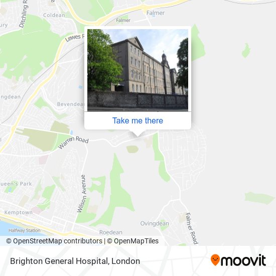Brighton General Hospital map