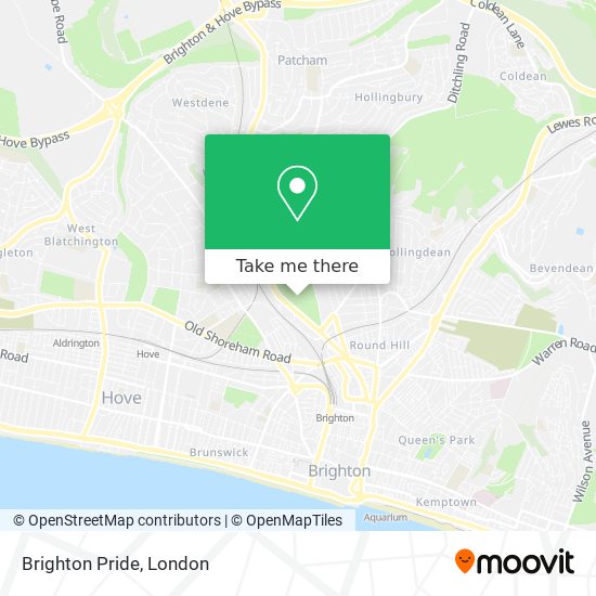 Brighton Pride map