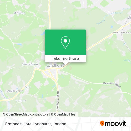 Ormonde Hotel Lyndhurst map