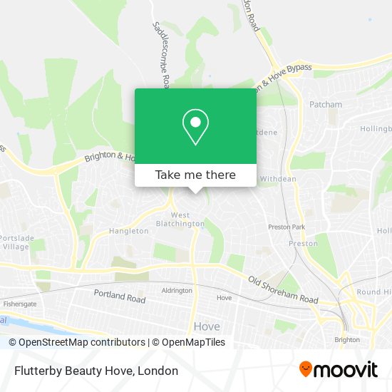 Flutterby Beauty Hove map