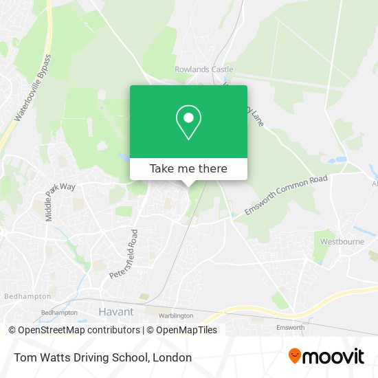 Tom Watts Driving School map