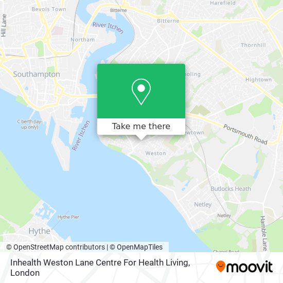 Inhealth Weston Lane Centre For Health Living map
