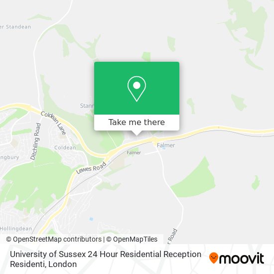 University of Sussex 24 Hour Residential Reception Residenti map