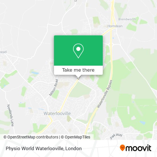 Physio World Waterlooville map