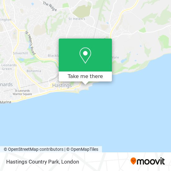 Hastings Country Park map
