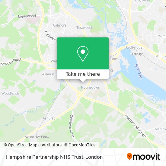 Hampshire Partnership NHS Trust map