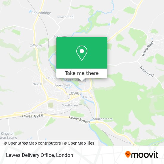 Lewes Delivery Office map