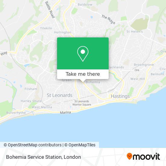 Bohemia Service Station map