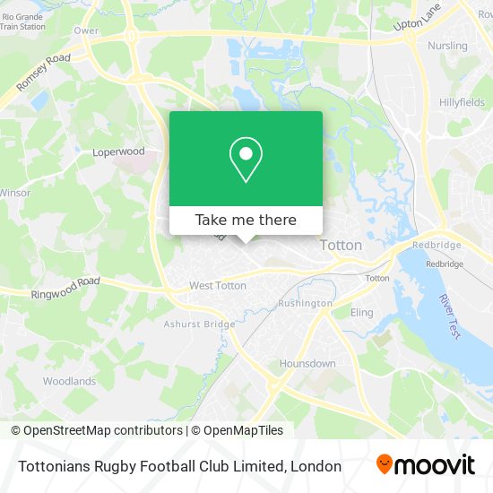 Tottonians Rugby Football Club Limited map