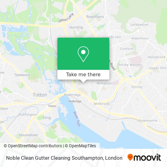 Noble Clean Gutter Cleaning Southampton map
