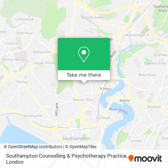 Southampton Counselling & Psychotherapy Practice map