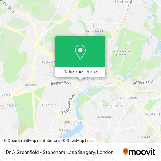 Dr A Greenfield - Stoneham Lane Surgery map