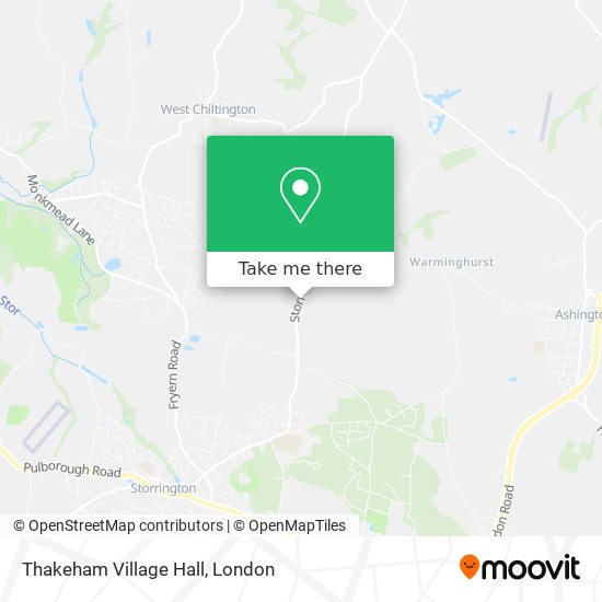 Thakeham Village Hall map