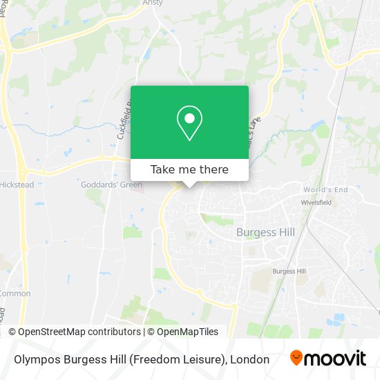 Olympos Burgess Hill (Freedom Leisure) map