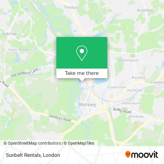 Sunbelt Rentals map