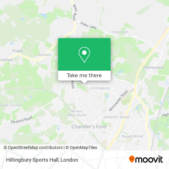 Hiltingbury Sports Hall map