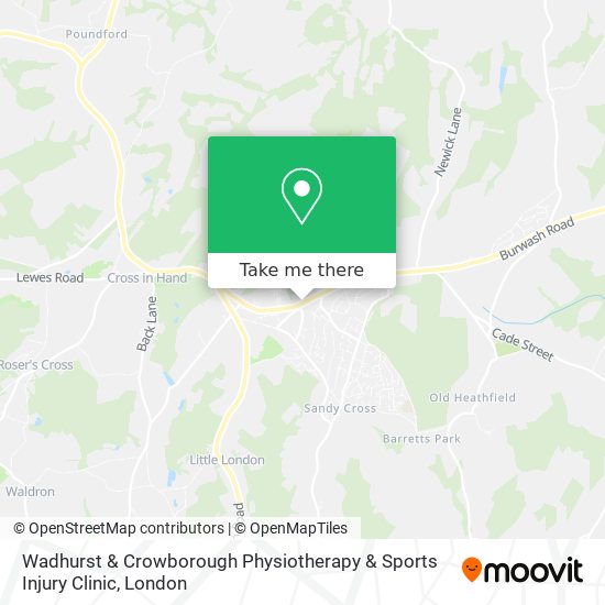 Wadhurst & Crowborough Physiotherapy & Sports Injury Clinic map