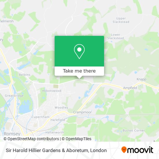 Sir Harold Hillier Gardens & Aboretum map