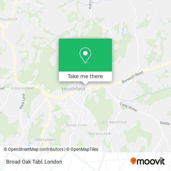 Broad Oak Tabl map