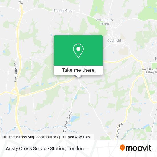 Ansty Cross Service Station map