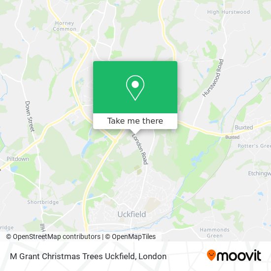 M Grant Christmas Trees Uckfield map