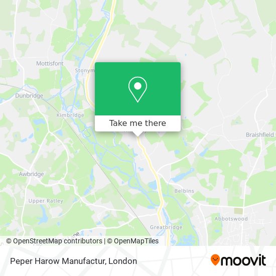 Peper Harow Manufactur map