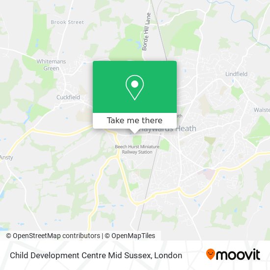 Child Development Centre Mid Sussex map