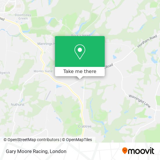 Gary Moore Racing map