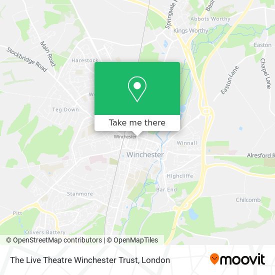 The Live Theatre Winchester Trust map