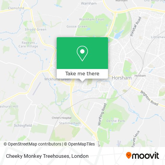 Cheeky Monkey Treehouses map