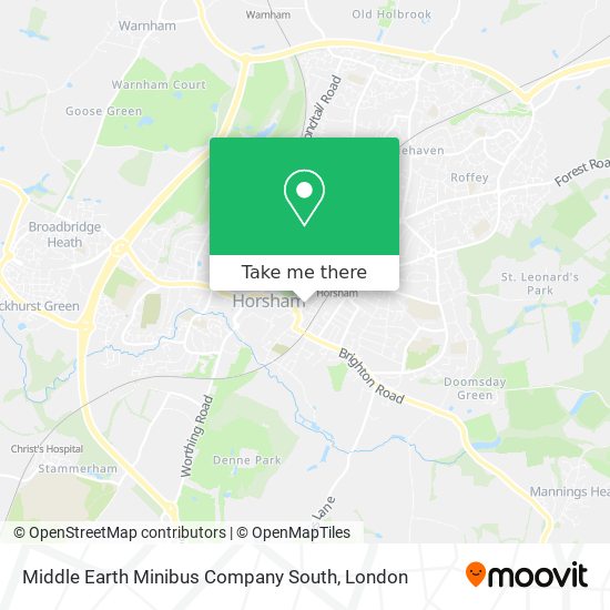 Middle Earth Minibus Company South map