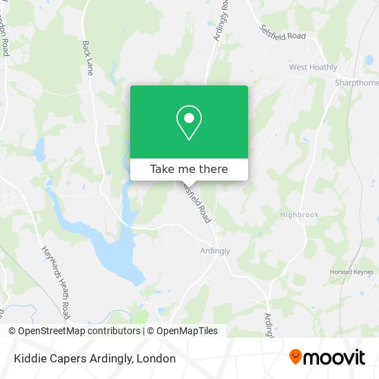 Kiddie Capers Ardingly map