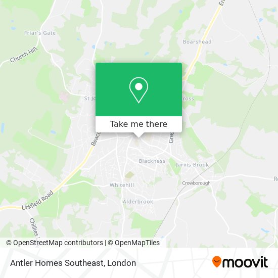 Antler Homes Southeast map