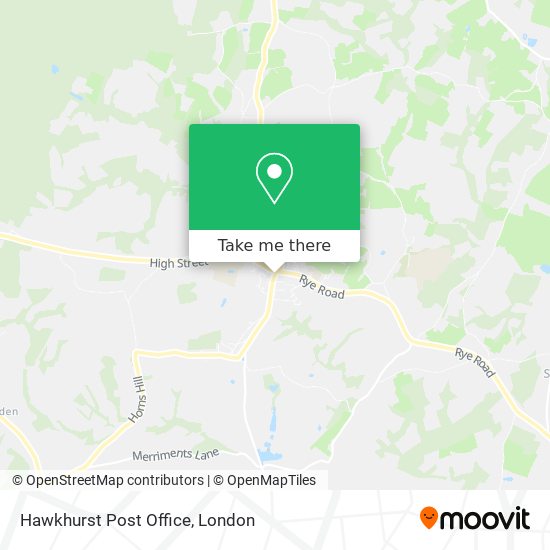 Hawkhurst Post Office map