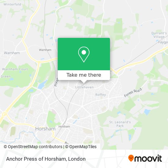 Anchor Press of Horsham map