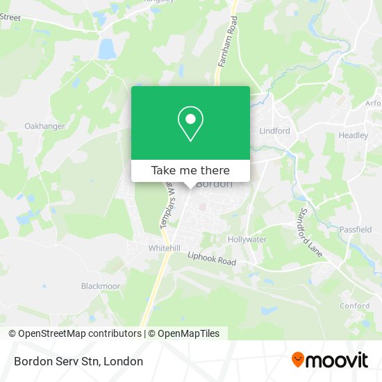 Bordon Serv Stn map