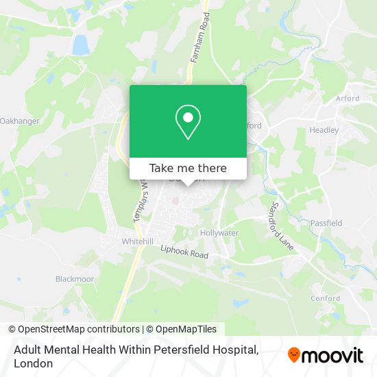 Adult Mental Health Within Petersfield Hospital map