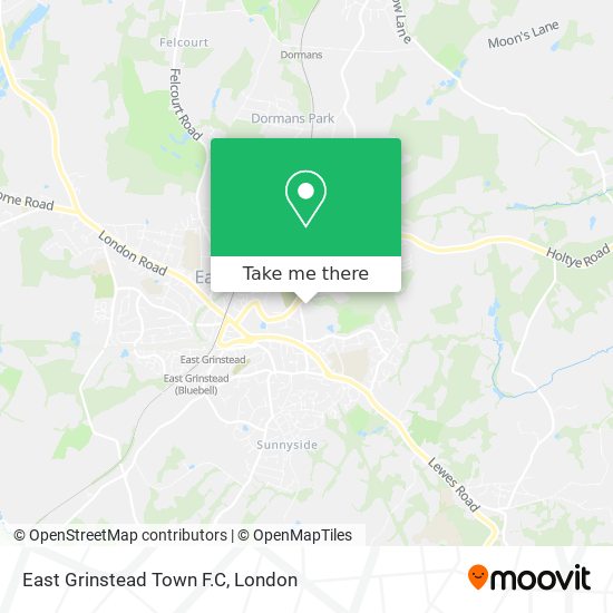 East Grinstead Town F.C map