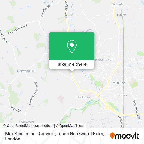 Max Spielmann - Gatwick, Tesco Hookwood Extra map